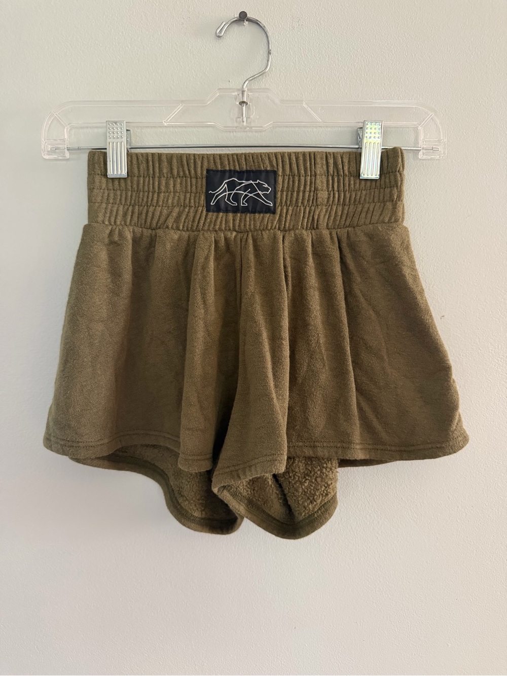 Tiger Friday Women’s Olive Green Fleece Lounge/Dance Shorts